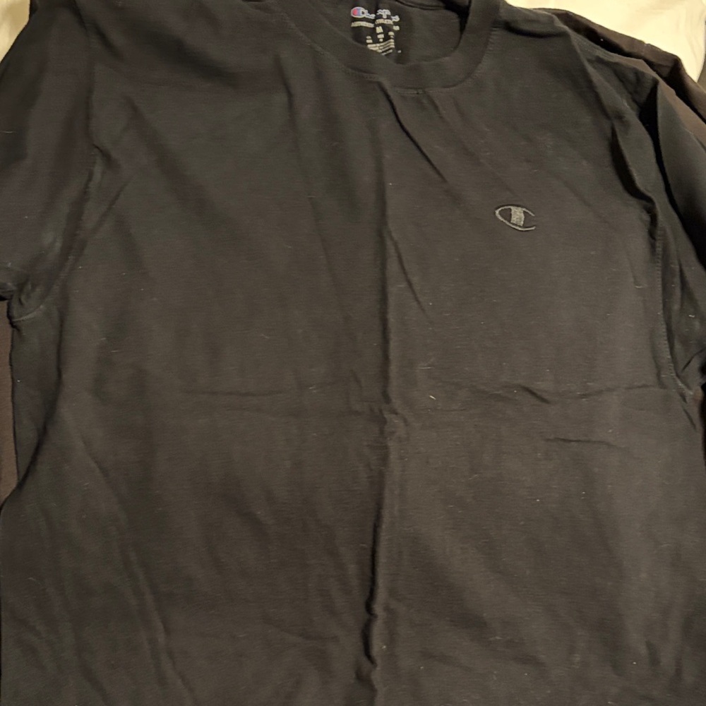 Champion Black Short Sleeve Crewneck T-Shirt